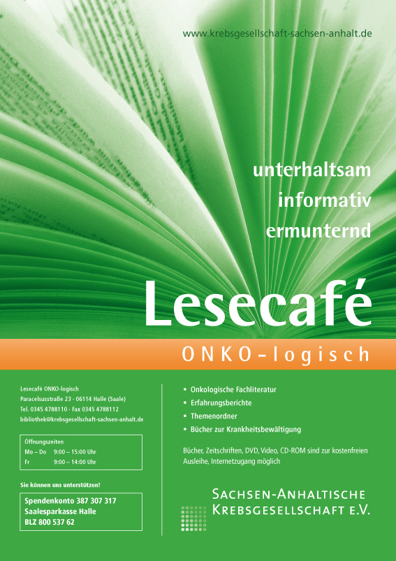 Plakat Leecaf, Bibliothek auf Beinen